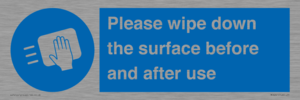 Please wipe down the surface before and after use